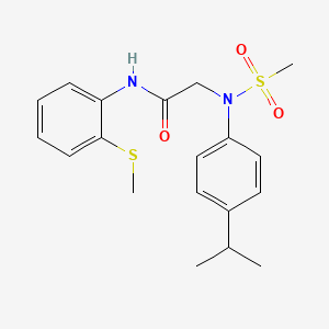 molecular formula C19H24N2O3S2 B4123661 N~2~-(4-isopropylphenyl)-N~2~-(methylsulfonyl)-N~1~-[2-(methylthio)phenyl]glycinamide 