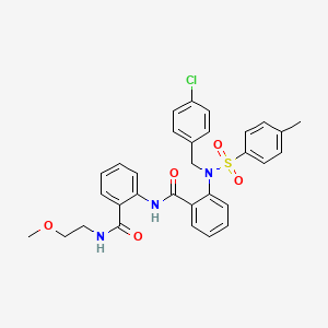 2-{(4-chlorobenzyl)[(4-methylphenyl)sulfonyl]amino}-N-(2-{[(2-methoxyethyl)amino]carbonyl}phenyl)benzamide