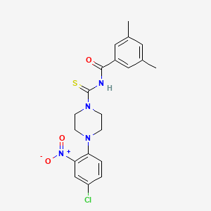 N-{[4-(4-chloro-2-nitrophenyl)-1-piperazinyl]carbonothioyl}-3,5-dimethylbenzamide