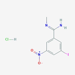 3-iodo-N'-methyl-5-nitrobenzenecarboximidamide;hydrochloride