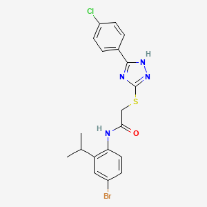 N-[4-bromo-2-(propan-2-yl)phenyl]-2-{[5-(4-chlorophenyl)-4H-1,2,4-triazol-3-yl]sulfanyl}acetamide