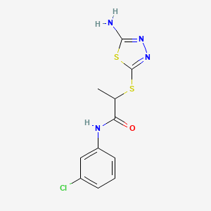 2-[(5-AMINO-1,3,4-THIADIAZOL-2-YL)SULFANYL]-N~1~-(3-CHLOROPHENYL)PROPANAMIDE