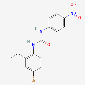 molecular formula C15H14BrN3O3 B4123727 1-(4-Bromo-2-ethylphenyl)-3-(4-nitrophenyl)urea 