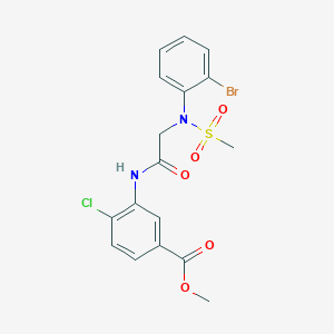 methyl 3-{[N-(2-bromophenyl)-N-(methylsulfonyl)glycyl]amino}-4-chlorobenzoate