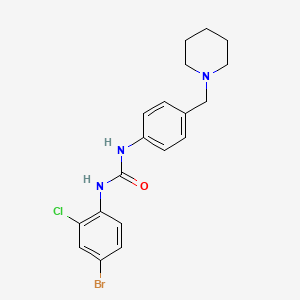 N-(4-bromo-2-chlorophenyl)-N'-[4-(1-piperidinylmethyl)phenyl]urea