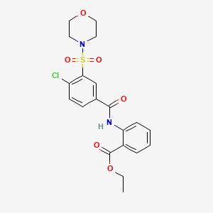 ethyl 2-{[4-chloro-3-(4-morpholinylsulfonyl)benzoyl]amino}benzoate