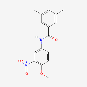 molecular formula C16H16N2O4 B4123796 N-(4-methoxy-3-nitrophenyl)-3,5-dimethylbenzamide 