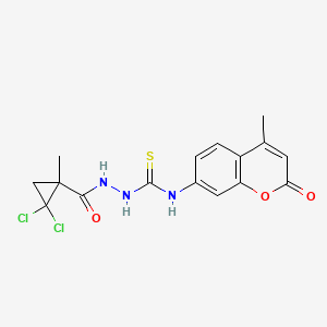 2-[(2,2-dichloro-1-methylcyclopropyl)carbonyl]-N-(4-methyl-2-oxo-2H-chromen-7-yl)hydrazinecarbothioamide