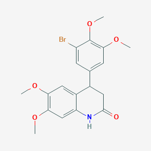 molecular formula C19H20BrNO5 B4123825 4-(3-BROMO-4,5-DIMETHOXYPHENYL)-6,7-DIMETHOXY-1,2,3,4-TETRAHYDROQUINOLIN-2-ONE 