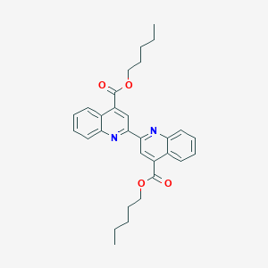 B412385 Pentyl 2-(4-pentoxycarbonylquinolin-2-yl)quinoline-4-carboxylate CAS No. 1260-91-9
