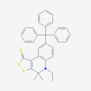 B412387 5-ethyl-4,4-dimethyl-8-trityl-4,5-dihydro-1H-[1,2]dithiolo[3,4-c]quinoline-1-thione CAS No. 299970-42-6