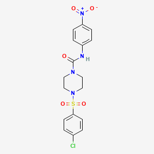 4-(4-CHLOROBENZENESULFONYL)-N-(4-NITROPHENYL)PIPERAZINE-1-CARBOXAMIDE