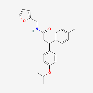 N-(2-furylmethyl)-3-(4-isopropoxyphenyl)-3-(4-methylphenyl)propanamide