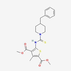 dimethyl 5-{[(4-benzyl-1-piperidinyl)carbonothioyl]amino}-3-methyl-2,4-thiophenedicarboxylate