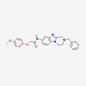 N-(2-benzyl-1,2,3,4-tetrahydropyrazino[1,2-a]benzimidazol-8-yl)-2-(4-methoxyphenoxy)acetamide