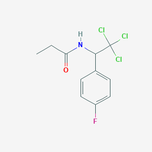 molecular formula C11H11Cl3FNO B412396 N-[2,2,2-trichloro-1-(4-fluorophenyl)ethyl]propanamide 