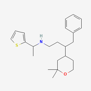 molecular formula C23H33NOS B4123964 3-(2,2-dimethyltetrahydro-2H-pyran-4-yl)-4-phenyl-N-[1-(2-thienyl)ethyl]-1-butanamine 