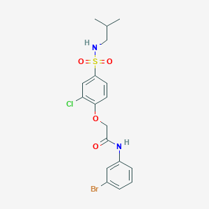 N-(3-bromophenyl)-2-[2-chloro-4-(2-methylpropylsulfamoyl)phenoxy]acetamide