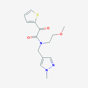 N-(2-methoxyethyl)-N-[(1-methyl-1H-pyrazol-4-yl)methyl]-2-oxo-2-(2-thienyl)acetamide