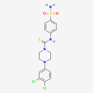 N-[4-(aminosulfonyl)phenyl]-4-(3,4-dichlorophenyl)-1-piperazinecarbothioamide