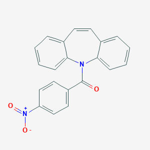 molecular formula C21H14N2O3 B412408 5-{4-nitrobenzoyl}-5H-dibenzo[b,f]azepine 