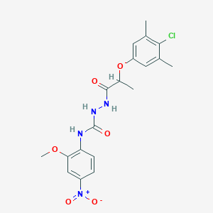 2-[2-(4-chloro-3,5-dimethylphenoxy)propanoyl]-N-(2-methoxy-4-nitrophenyl)hydrazinecarboxamide