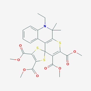 molecular formula C26H27NO8S3 B412410 Tetramethyl 6'-ethyl-5',5'-dimethylspiro[1,3-dithiole-2,1'-thiopyrano[2,3-c]quinoline]-2',3',4,5-tetracarboxylate CAS No. 5305-14-6