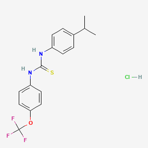 molecular formula C17H18ClF3N2OS B4124103 N-(4-isopropylphenyl)-N'-[4-(trifluoromethoxy)phenyl]thiourea hydrochloride 