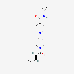 N-cyclopropyl-1-[1-[(E)-4-methylpent-2-enoyl]piperidin-4-yl]piperidine-4-carboxamide