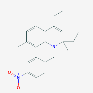 molecular formula C22H26N2O2 B412412 2,4-Diethyl-1-{4-nitrobenzyl}-2,7-dimethyl-1,2-dihydroquinoline CAS No. 299419-19-5
