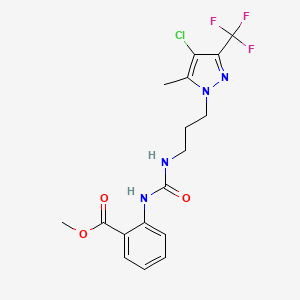 methyl 2-{[({3-[4-chloro-5-methyl-3-(trifluoromethyl)-1H-pyrazol-1-yl]propyl}amino)carbonyl]amino}benzoate