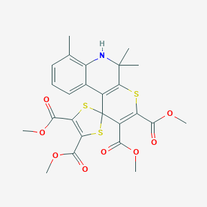 Tetramethyl 5',5',7'-trimethyl-5',6'-dihydrospiro[1,3-dithiole-2,1'-thiopyrano[2,3-c]quinoline]-2',3',4,5-tetracarboxylate