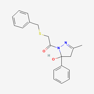 1-[(benzylthio)acetyl]-3-methyl-5-phenyl-4,5-dihydro-1H-pyrazol-5-ol