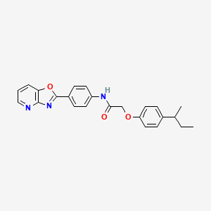 molecular formula C24H23N3O3 B4124197 2-[4-(BUTAN-2-YL)PHENOXY]-N-(4-{[1,3]OXAZOLO[4,5-B]PYRIDIN-2-YL}PHENYL)ACETAMIDE 