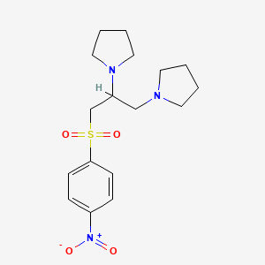 1,1'-{3-[(4-Nitrophenyl)sulfonyl]propane-1,2-diyl}dipyrrolidine