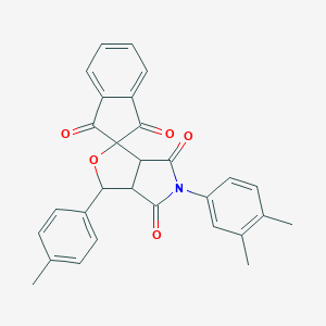 5-(3,4-dimethylphenyl)-1-(4-methylphenyl)-3a,6a-dihydrospiro(1H-furo[3,4-c]pyrrole-3,2'-[1'H]-indene)-1',3',4,6(2'H,3H,5H)-tetrone