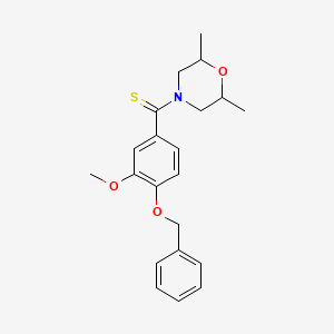 4-{[4-(benzyloxy)-3-methoxyphenyl]carbonothioyl}-2,6-dimethylmorpholine