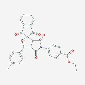 ethyl 4-[1-(4-methylphenyl)-1',3',4,6-tetraoxospiro[3a,6a-dihydro-1H-furo[3,4-c]pyrrole-3,2'-indene]-5-yl]benzoate