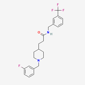 3-[1-(3-fluorobenzyl)-4-piperidinyl]-N-[3-(trifluoromethyl)benzyl]propanamide