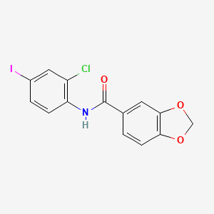 N-(2-chloro-4-iodophenyl)-1,3-benzodioxole-5-carboxamide