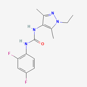 N-(2,4-difluorophenyl)-N'-(1-ethyl-3,5-dimethyl-1H-pyrazol-4-yl)urea