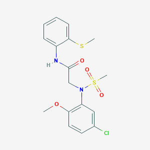 N~2~-(5-chloro-2-methoxyphenyl)-N~2~-(methylsulfonyl)-N~1~-[2-(methylthio)phenyl]glycinamide