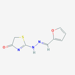 molecular formula C8H7N3O2S B412432 2-[(2E)-2-(furan-2-ylmethylidene)hydrazinyl]-1,3-thiazol-4-one 