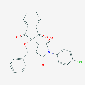 molecular formula C26H16ClNO5 B412433 5-(4-chlorophenyl)-1-phenylspiro[3a,6a-dihydro-1H-furo[3,4-c]pyrrole-3,2'-indene]-1',3',4,6-tetrone CAS No. 485826-47-9