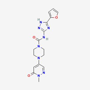 N-[5-(furan-2-yl)-1H-1,2,4-triazol-3-yl]-4-(1-methyl-6-oxopyridazin-4-yl)piperazine-1-carboxamide