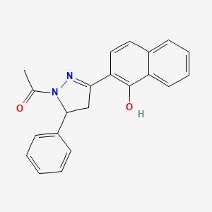 2-(1-acetyl-5-phenyl-4,5-dihydro-1H-pyrazol-3-yl)-1-naphthol