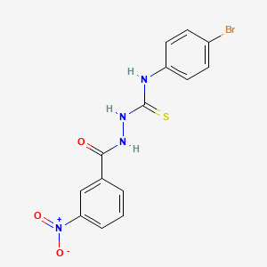 molecular formula C14H11BrN4O3S B4124353 N-(4-bromophenyl)-2-(3-nitrobenzoyl)hydrazinecarbothioamide 