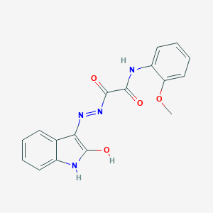 N-(2-methoxyphenyl)-2-oxo-2-[2-(2-oxo-1,2-dihydro-3H-indol-3-ylidene)hydrazino]acetamide