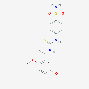 4-[({[1-(2,5-dimethoxyphenyl)ethyl]amino}carbonothioyl)amino]benzenesulfonamide