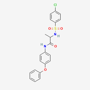 2-[(4-chlorophenyl)sulfonylamino]-N-(4-phenoxyphenyl)propanamide